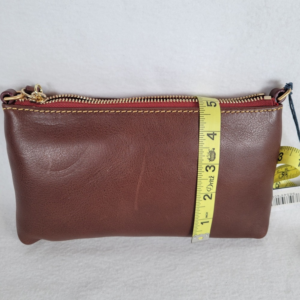 Dooney & Bourke Womens Florentine Leather Multi Crossbody Bag Size Small Brown - Picture 2 of 9
